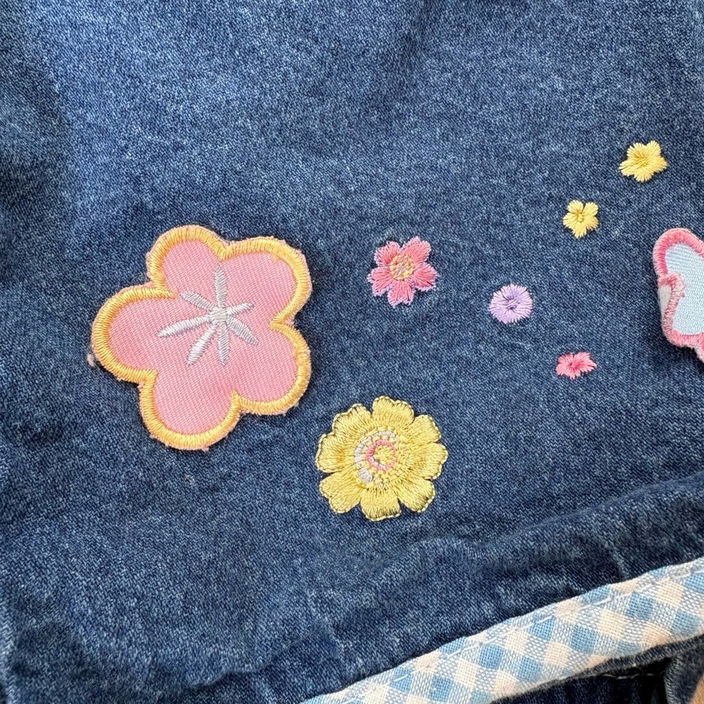 Girls 3T Denim Skirt Bundle Embroidered Flowers Cute Spring Summer - Picture 4 of 7